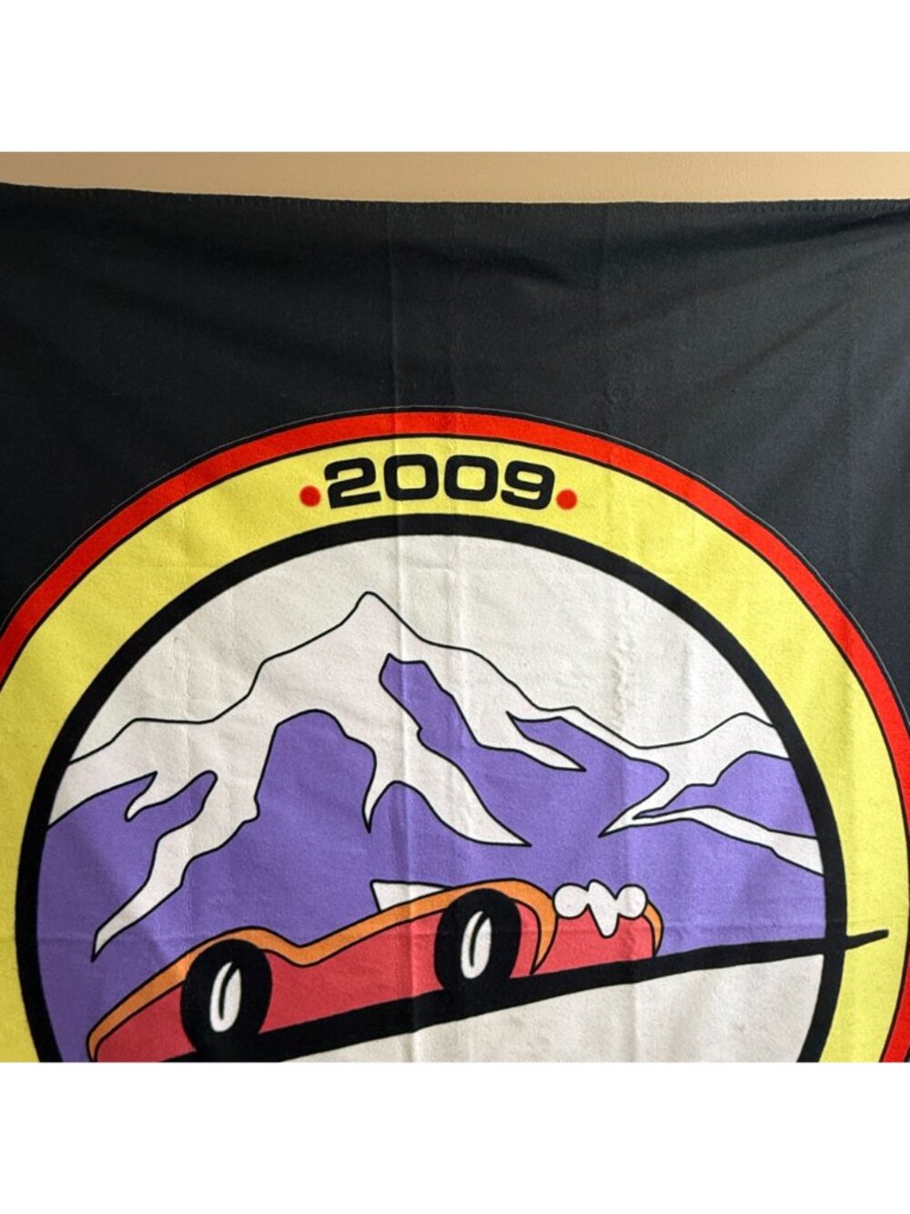 2009 Peak to Peak Rallye Colorado Springs Souvenir Blanket 48x58 - Picture 2 of 8